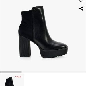 Black High Heel Ankle Boots